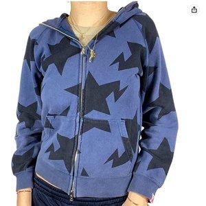 Blue Star Zip Up Hoodie